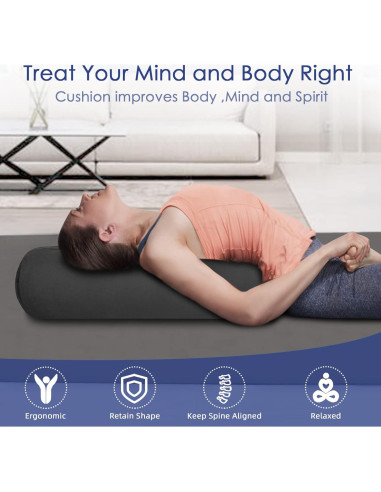 Cojín de Yoga FelizMax Orgánico 61x23 cm Soporte Meditación