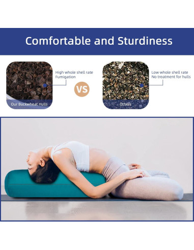 Cojín de Yoga FelizMax Orgánico 61x23 cm Soporte Meditación
