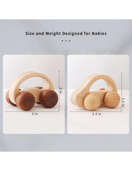 Juguetes de Coche de Madera Montessori Chriswell 2 Piezas Juguetes de Coche de Madera Montessori Chriswell 2 Piezas