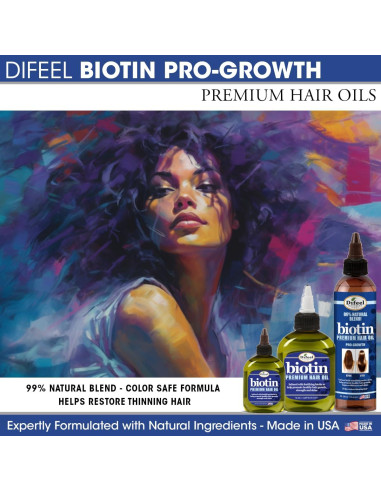 Aceite para Cabello Difeel Biotina 210.9 ml - Crecimiento Saludable