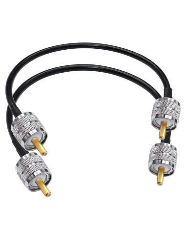 Cable Coaxial RG58 UHF Macho a Macho 30cm Tuolnk - 2 Piezas