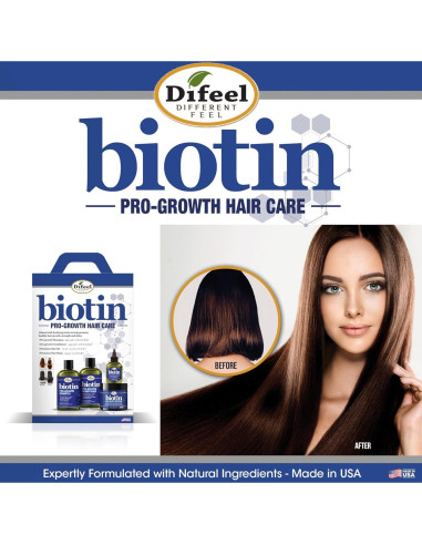 Aceite para Cabello Difeel Biotina 210.9 ml - Crecimiento Saludable