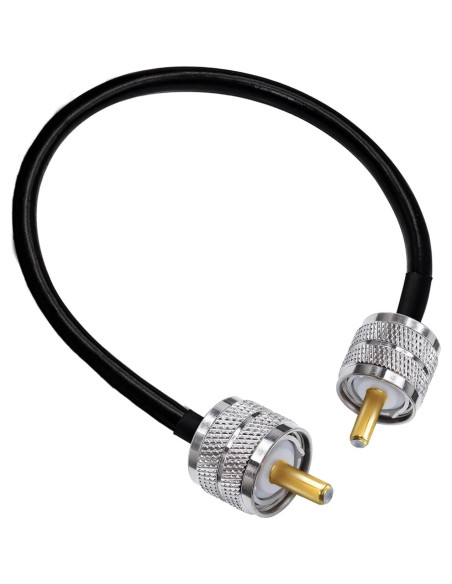 Cable Coaxial RG58 UHF Macho a Macho 30cm Tuolnk - 2 Piezas Cable Coaxial RG58 UHF Macho a Macho 30cm Tuolnk - 2 Piezas