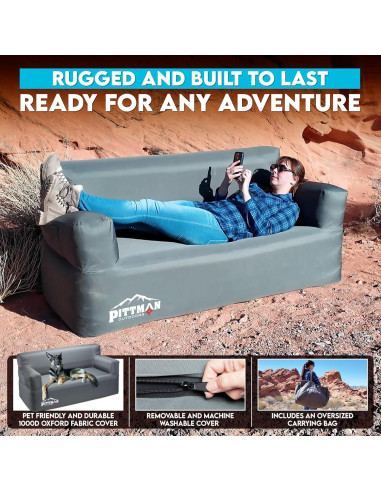 Sofá Inflable Pittman Outdoors para Camping 3 Personas 880 lbs