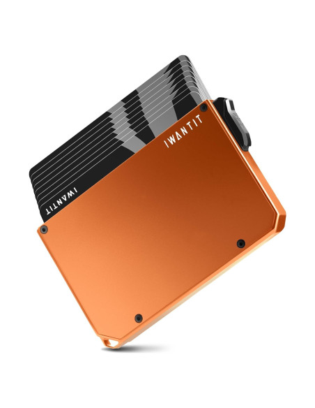 Billetera Slim IWANTIT para Hombres con Bloqueo RFID - Naranja Billetera Slim IWANTIT para Hombres con Bloqueo RFID - Naranja