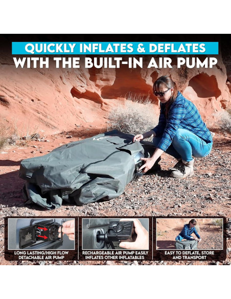 Sofá Inflable Pittman Outdoors para Camping 3 Personas 880 lbs Sofá Inflable Pittman Outdoors para Camping 3 Personas 880 lbs