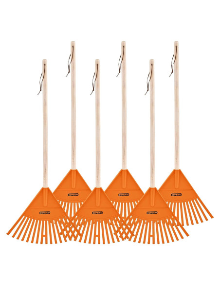 Paquete de 2 Rastrillos para Niños Superio - Mango de Madera 86 cm Paquete de 2 Rastrillos para Niños Superio - Mango de Madera 86 cm