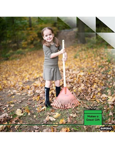 Paquete de 2 Rastrillos para Niños Superio - Mango de Madera 86 cm