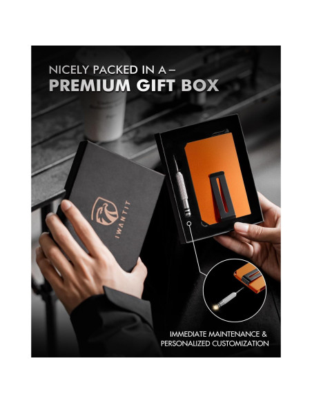 Billetera Slim IWANTIT para Hombres con Bloqueo RFID - Naranja Billetera Slim IWANTIT para Hombres con Bloqueo RFID - Naranja