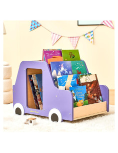 Estantería Montessori para Niños en Forma de Coche - 5 Niveles