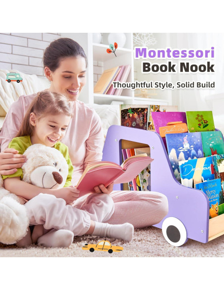 Estantería Montessori para Niños en Forma de Coche - 5 Niveles Estantería Montessori para Niños en Forma de Coche - 5 Niveles