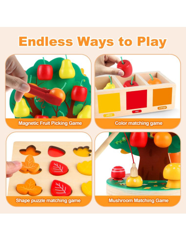 Juguete Montessori INIFEIDALA de Madera para Niños 3-6 Años