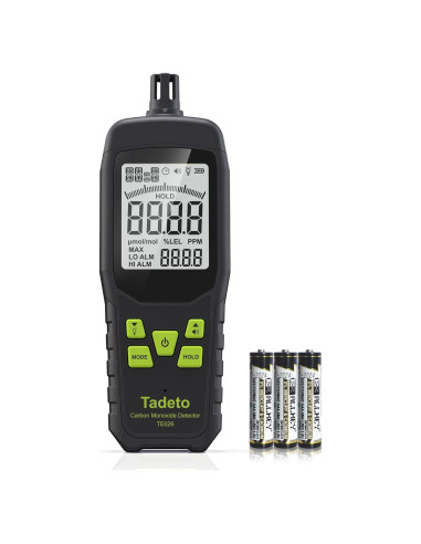 Detector de Monóxido de Carbono Tadeto TE026 Portátil 0-1000PPM