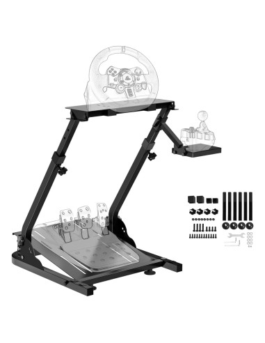 Soporte de Volante de Carreras Slendor HTK-528, Ajustable 56-66 cm