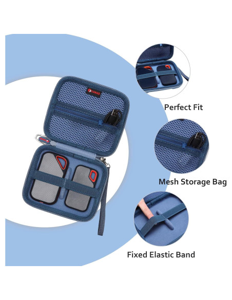 Funda Dura Azul XANAD para SSD Sandisk Pro/Samsung T7 250GB-4TB Funda Dura Azul XANAD para SSD Sandisk Pro/Samsung T7 250GB-4TB