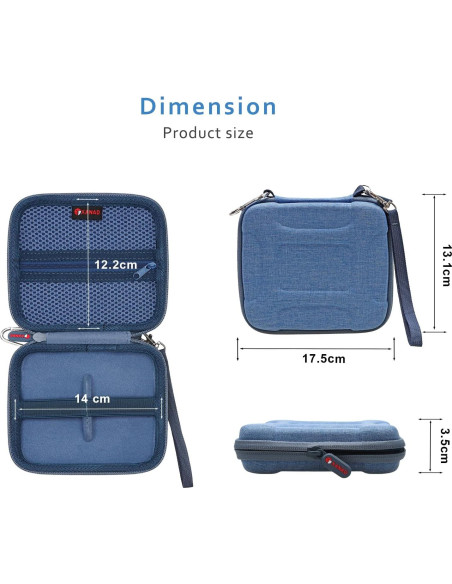 Funda Dura Azul XANAD para SSD Sandisk Pro/Samsung T7 250GB-4TB Funda Dura Azul XANAD para SSD Sandisk Pro/Samsung T7 250GB-4TB
