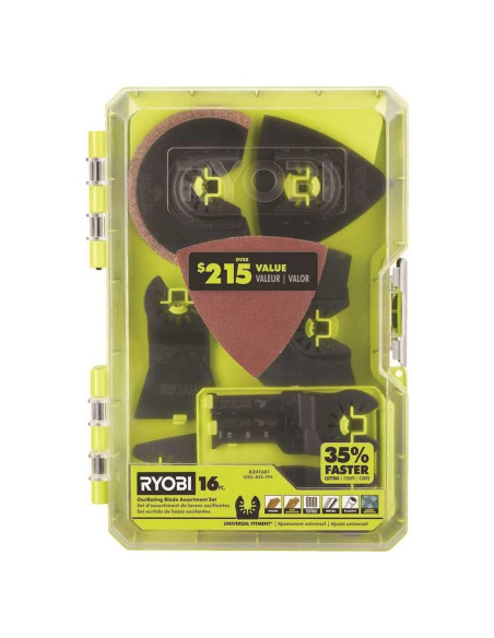 Juego de 16 Accesorios de Hoja Multifuncional RYOBI Juego de 16 Accesorios de Hoja Multifuncional RYOBI