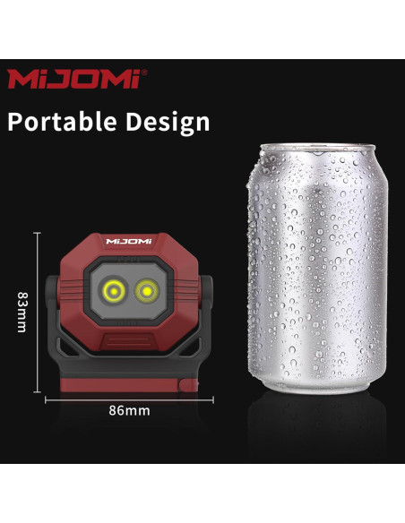 Luz de Trabajo LED Magnética MIJOMI W30 800 Lúmenes IP54 Luz de Trabajo LED Magnética MIJOMI W30 800 Lúmenes IP54