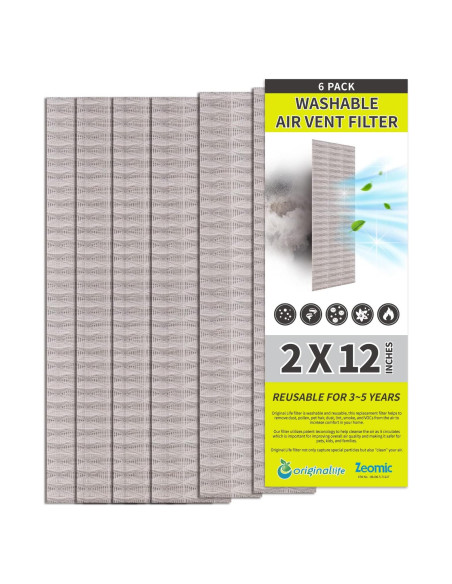 Filtro de Ventilación Ecológico Originallife 5x30 cm - Paquete de 6 Filtro de Ventilación Ecológico Originallife 5x30 cm - Paquete de 6