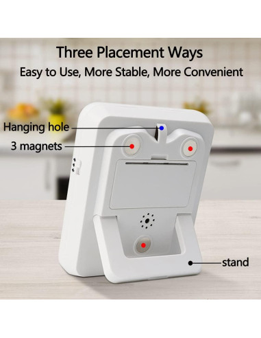 Temporizador de Cocina Digital FCXJTU Triple 3 Canales 100 Horas