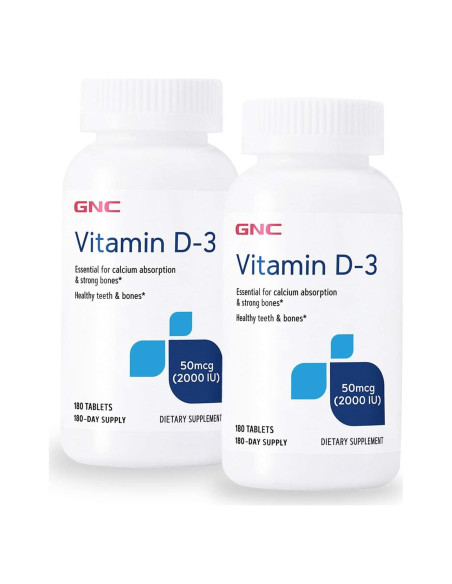 GNC Vitamina D3 2000 UI - Paquete Doble 280g GNC Vitamina D3 2000 UI - Paquete Doble 280g