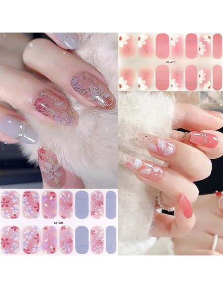 Pegatinas de Uñas de Gel Floral NEWSPIED - 6 Hojas Primavera Pegatinas de Uñas de Gel Floral NEWSPIED - 6 Hojas Primavera