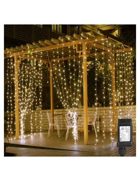 Luces de Cortina LED 594 Lighting EVER 6m x 3m 27 Cuerdas Luces de Cortina LED 594 Lighting EVER 6m x 3m 27 Cuerdas