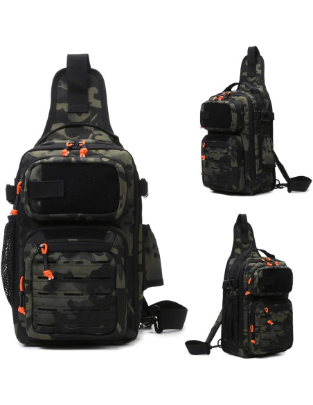 Mochila de Pesca Aocmpxs 12L Táctica Impermeable Camuflaje Gris Mochila de Pesca Aocmpxs 12L Táctica Impermeable Camuflaje Gris