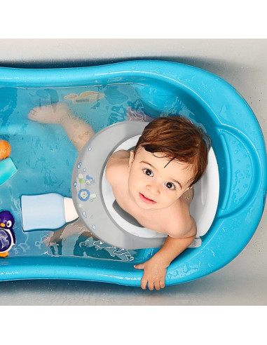Asiento de Baño Plegable Antideslizante Bebés Gris 6-18 Meses