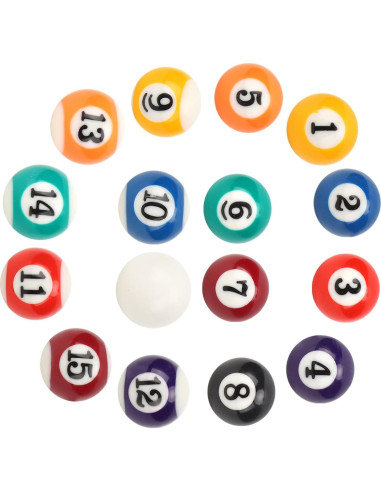 Set de 16 Bolas de Billar Mini Ruining 2.5cm Ecológicas