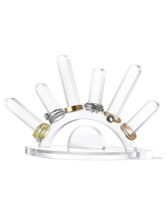 Soporte de Anillos Acrílico Transparente HAYLILUYOO 6 Varillas