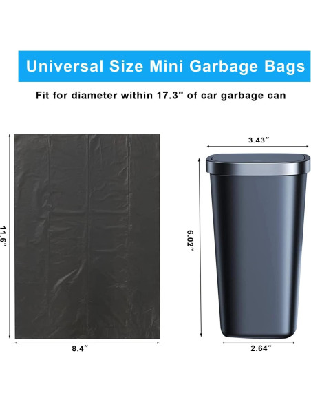 Mini Bolsas de Basura xuenair 135 Cuentas 6.5L Portátiles Mini Bolsas de Basura xuenair 135 Cuentas 6.5L Portátiles