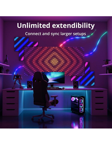Cortina LED Twinkly 1x1m RGB Alta Densidad 480 LEDs