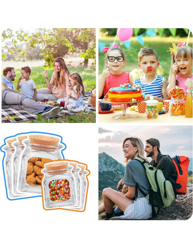 100 Bolsas Reutilizables para Tarros de Conserva Weiwei 14x20 cm