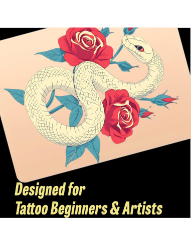 Kit de Práctica Tattoo Poseidon 12 Piezas + 40 Hojas A4