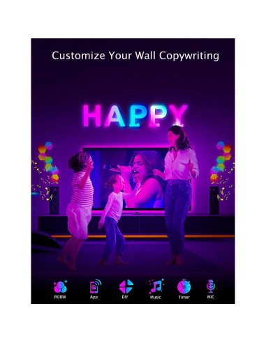 Luz de Letras LED RGB SELFILA 15.24 cm Decorativa