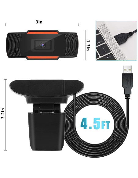 Cámara Web UrbanX FHD 2K con Micrófono y Privacidad Cámara Web UrbanX FHD 2K con Micrófono y Privacidad