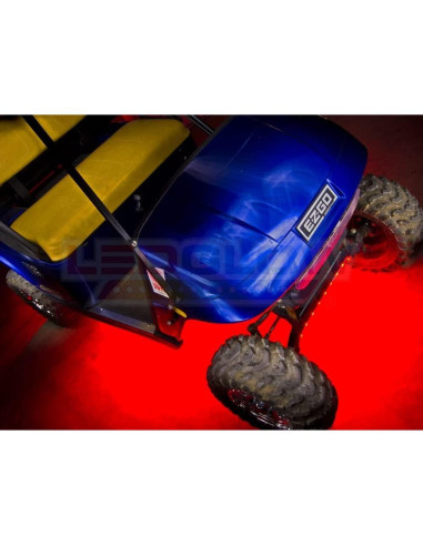 Kit de Iluminación LEDGlow Rojo para Carritos de Golf - 4 Piezas