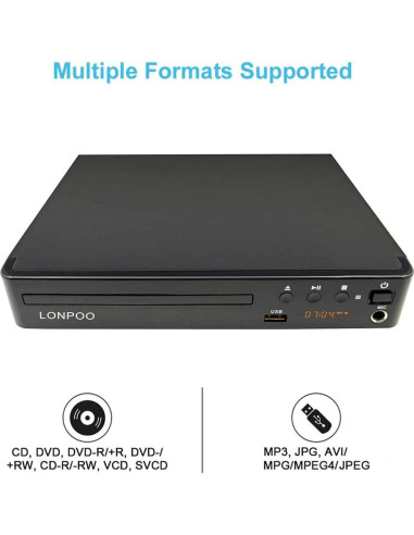 Reproductor de DVD HD ESENDA LP-099 Multi Región HDMI USB