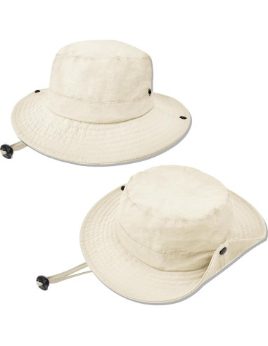 Sombrero de Sol Plegable para Niños UPF 50+ Beige