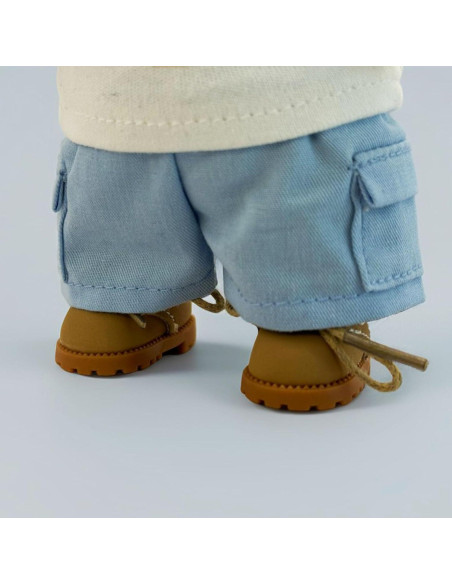 2 Pares de Botas de Muñeca QIXINGWISE - Negro y Camel 2 Pares de Botas de Muñeca QIXINGWISE - Negro y Camel