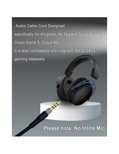 Cable Auxiliar de Audio 2M SPTSSWET para Auriculares Gaming