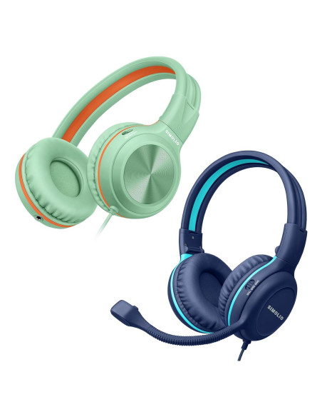 Auriculares SIMOLIO con Micrófono para Niños - Volumen Seguro Auriculares SIMOLIO con Micrófono para Niños - Volumen Seguro
