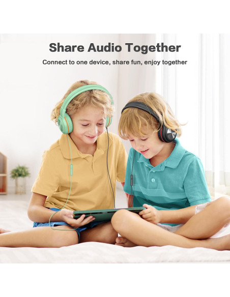Auriculares SIMOLIO con Micrófono para Niños - Volumen Seguro Auriculares SIMOLIO con Micrófono para Niños - Volumen Seguro