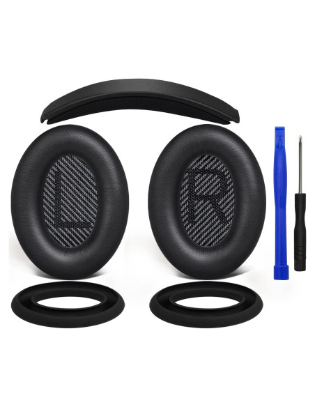 Kit Reemplazo Almohadillas y Banda para Bose QC35 II - Negro Kit Reemplazo Almohadillas y Banda para Bose QC35 II - Negro