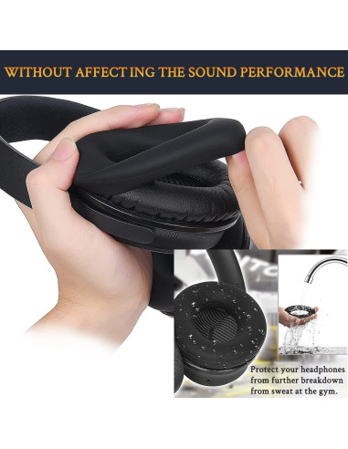 Kit Reemplazo Almohadillas y Banda para Bose QC35 II - Negro