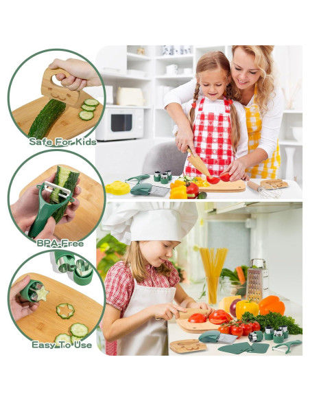 Set de cuchillos seguros para niños 17 piezas Montessori Set de cuchillos seguros para niños 17 piezas Montessori