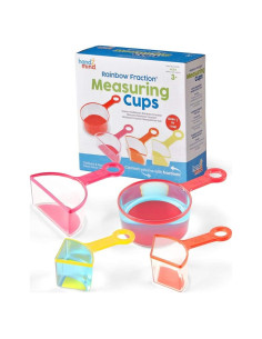 Set de 4 Tazas de Medir de Fracciones Arcoíris hand2mind