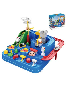 Set de Juguetes de Rescate de Autos HAOJIE 3 a 8 Años Azul