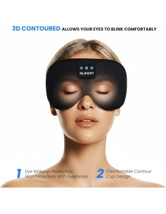 Máscara de Sueño Bluetooth SunoFi 3D con Auriculares HD 2